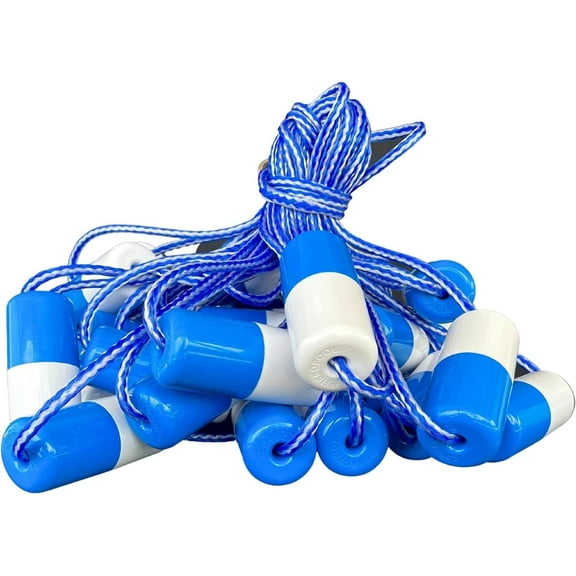 FibroPool 100ft Safety Rope with Floats, Pre-Assembled Divider Buoy with Hooks