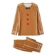 thumbnail image 5 of Pijamas familiares a juego para Navidad 2025, conjunto de ropa de dormir con top y pantalones con estampado de hombre de jengibre y lazo para bebé, 5 of 5