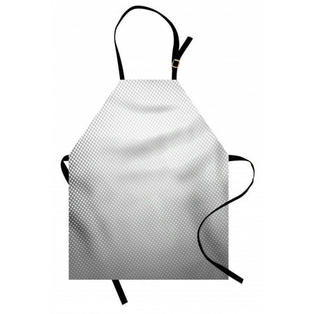 

Grey Apron Artsy Digital Soft Dots and Spots on Backdrop Creative Modern Pixel Art Poster Image Print Unisex Kitchen Bib Apron with Adjustable Neck for Cooking Baking Gardening Silver by Ambesonne