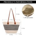 thumbnail image 3 of Kukuzhu Straw Beach Bag, Summer Woven Tote Bag Shoulder Handbag Straw Purses and Handbags for Women Vacation, 3 of 7