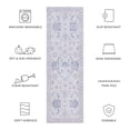 thumbnail image 6 of SAFAVIEH Tucson Max Traditional Machine Washable Runner Rug, Ivory/Blue, 2'6" x 8', 6 of 8