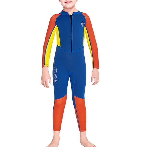 Naiovety Traje de neopreno portátil DIVE SAIL cuello 2,5mm resistente al sol elástico cálido mantenimiento 3 capas impermeable natación niños Deportes acuáticos Naranja METRO Naiovety OD003307-07