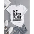 thumbnail image 1 of Letter Print Workout T-Shirt, Short Sleeve Crew Neck Casual Sports Tee, Women's Clothing, 1 of 7
