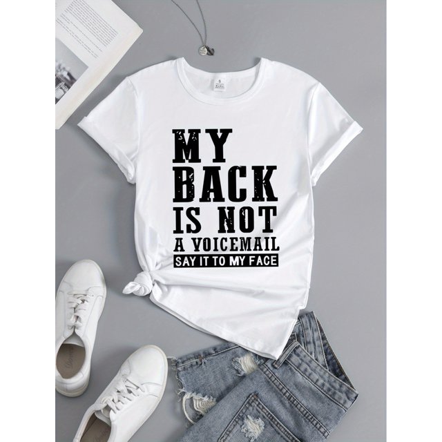 Letter Print Workout T-Shirt, Short Sleeve Crew Neck Casual Sports Tee, Women's Clothing