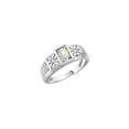 thumbnail image 3 of RYLOS Men's Rings Sterling Silver Classic 6X4MM Oval Gemstone & Diamond Ring Opal African October Birthstone Rings For Men, Silver Rings, Size 12, 3 of 7