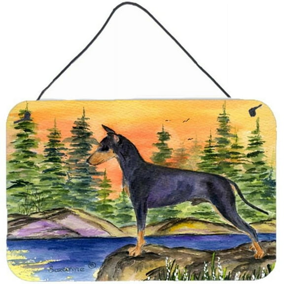 Manchester Terrier Indoor Aluminium Metal Wall Or Door Hanging Prints