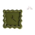 thumbnail image 1 of Reloj de pared cuadrado, silencioso, sin tictac, decorativo, escultura de de resina, diseño moderno, adecuado para sala de estar, dormitorio,, 1 of 8