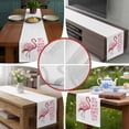 thumbnail image 6 of Pink Flamingo Short Table Runner 60 Inches Long,Summer Animal Gradient Watercolor Cotton Linen Table Runners Dresser Scarves,Fabric Tabletop Scarf Furniture Cover for Home Dinner Party Decor 13"x60", 6 of 8