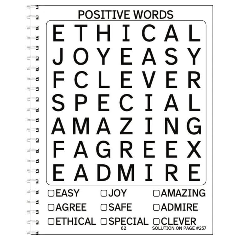Spiral Bound Word Search Puzzles for Seniors: Jumbo Print Edition with 250 Unique Puzzles - Walmart.com spiral-bound-word-search-puzzles-for-seniors-jumbo-print-edition-with-250-unique-puzzles-walmart-com