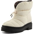 thumbnail image 6 of Guess Leeda Women's Padded Synthetic Drawstring Ankle Boot In Cream Size 6.5, 6 of 6