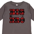 thumbnail image 4 of Inktastic Big Bro Buffalo Plaid Brother Boys Long Sleeve Toddler T-Shirt, 4 of 5