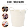 thumbnail image 2 of BEADCEST 1Set Rubbish Bucket Galvanized Iron Small Bathroom Bin Rustic Design For Office, 2 of 8
