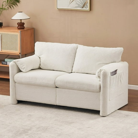 Modern 2-Seater Loveseat Sofa with Plush Chenille Fabric and High-Density Foam Cushions - Ideal for Small Spaces