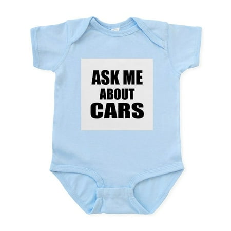 

CafePress - Ask Me About Cars Body Suit - Baby Light Bodysuit Size Newborn - 24 Months