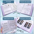 thumbnail image 4 of Organizador transparente de bolsillo para carpeta de documentos A4 - Organizador de archivos con cubierta esmerilada degradada, libro de presentación de hojas transparentes de 60 páginas, 4 of 6