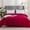 Wine, variant on Cotton Quilt Cover Set - Soft Washed Bedding Duvet Cover for Twin Full Queen Size Bed - Breathable Lightweight Comforter Cover for Dorm Bedroom - 1 Piece, 68x90 Inches
