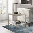 thumbnail image 4 of Evelyn&Zoe Alexis 20" Wide Square Side Table, Nickel, 4 of 9