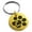 Gold, variant on Stainless Steel Letter C Initial Cat Dog Paws Monogram Engraved Small Medallion Circle Charm Keychain Keyring