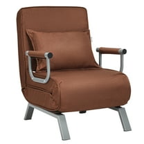 Topbuy Linen 5 Position Recliner Sleeper Sofa, Coffee