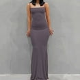 thumbnail image 2 of JINMGG 2026 Summer Dresses under $10.00 Women's Fashion Sleeveless Solid Round Neck Camies Ladies Vest Long Dress, 2 of 7