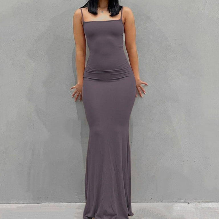 Rvkxad Women Dresses Maxi Bodycon Dress Tight Slip Dress Casual Spring Sexy Slim Fitting Spaghetti Strap Sleeveless Long Dresses Purple S - Walmart.com Rvkxad Women Dresses Maxi Bodycon Dress Tight Slip Dress Casual Spring Sexy Slim Fitting Spaghetti Strap Sleeveless Long Dresses Purple S - Walmart.com