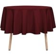 thumbnail image 1 of LAICAIW Round Tablecloth-48 Inch-Water Resistant Spill Proof Washable Polyester Table Cloth Decorative Fabric Table Cover for Dining Table, Buffet Parties and Camping, Burgundy, 1 of 7
