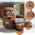 thumbnail image 4 of EuKer Recline Chair Electric, 22.8" Seat Width Lift Chair for Elderly with Heat and Massage, Brown, 4 of 8