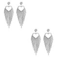 thumbnail image 4 of Pendientes de aleación Sonducket 2X borla colgante Plata, 4 of 6