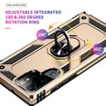 thumbnail image 6 of Allytechgroup Case for Samsung Galaxy A36 5G, Military Grade Protection Shockproof Cover with Metal Rotatable Ring Stand, Magnetic Car Mount Holder Case for Samsung Galaxy A36 5G, Gold, 6 of 6