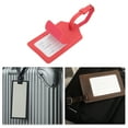 thumbnail image 5 of Unique Bargains 1 Pc Solid Color Luggage Tag for Travel PU Red, 5 of 5