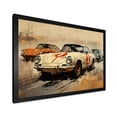 thumbnail image 2 of Designart "Melodic Journey of Vintage Rally Speed Car II" Architecture Framed Wall Art Decor - Modern Orange Race Tracks Bedroom Framed Canvas Wall Art, 2 of 6
