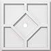thumbnail image 3 of Ekena Millwork CMP12EY-01000 12 in. OD x 1 in. ID Square Embry Architectural Grade PVC Contemporary Ceiling Medallion, 3 of 4