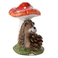 thumbnail image 2 of Country Living Hedgehog Holding A Pinecone On A Toadstool, 2 of 3