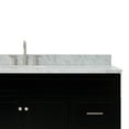 thumbnail image 3 of Ariel Hamlet 67 Inch Single Oval Sink Vanity With Carrara White Marble Countertop W/ 0.75 Edge In Black, 3 of 11