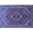 thumbnail image 1 of Ahgly Company Machine Washable Indoor Rectangle Persian Blue Traditional Area Rugs, 8' x 12', 1 of 4