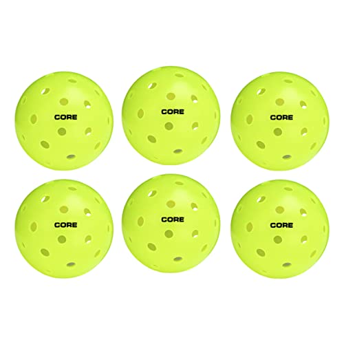 CORE Pickleball Outdoor Pickleball Balls, USA Pickleball Approved, Neon
