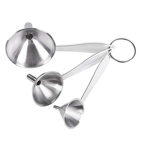 Small Funnels for Filling Bottles Funnel Kitchen Three-piece Mini Stainless Stainless Steel Steel Funnel Funnel Kitchenï¼ÂDining Bar