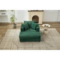 thumbnail image 3 of Jopath Oversized Chaise Lounge Chair with Removable Ottoman,Upholstered Accent Chair with Pillows,Deep Seat Armchair for Living Room, Bedroom,Green, 3 of 10