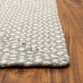 thumbnail image 2 of Super Area Rugs Tri-Color Braided Cotton Farmhouse Rug Teal,White,Gray Rectangle 2' X 3' 2' x 3' Indoor Rectangle, 2 of 5