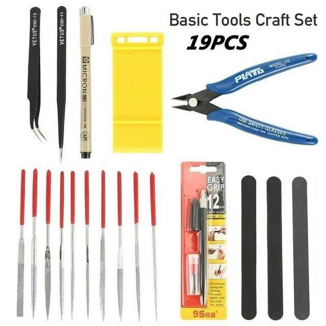 7 / 19PCS Advanced Modeler Basic Tools Set DIY Model Making Tools Car Model Building Repair Repair Kit Modeler Basic Tools Craft Set Hobby Building Tools Repairing and Fixing