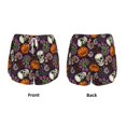 thumbnail image 3 of Susaid Halloween With Skull Print Women's High Waisted Running Shorts Quick Dry Athletic Gym Track Workout Shorts Zip Pocket-XX-Large, 3 of 7
