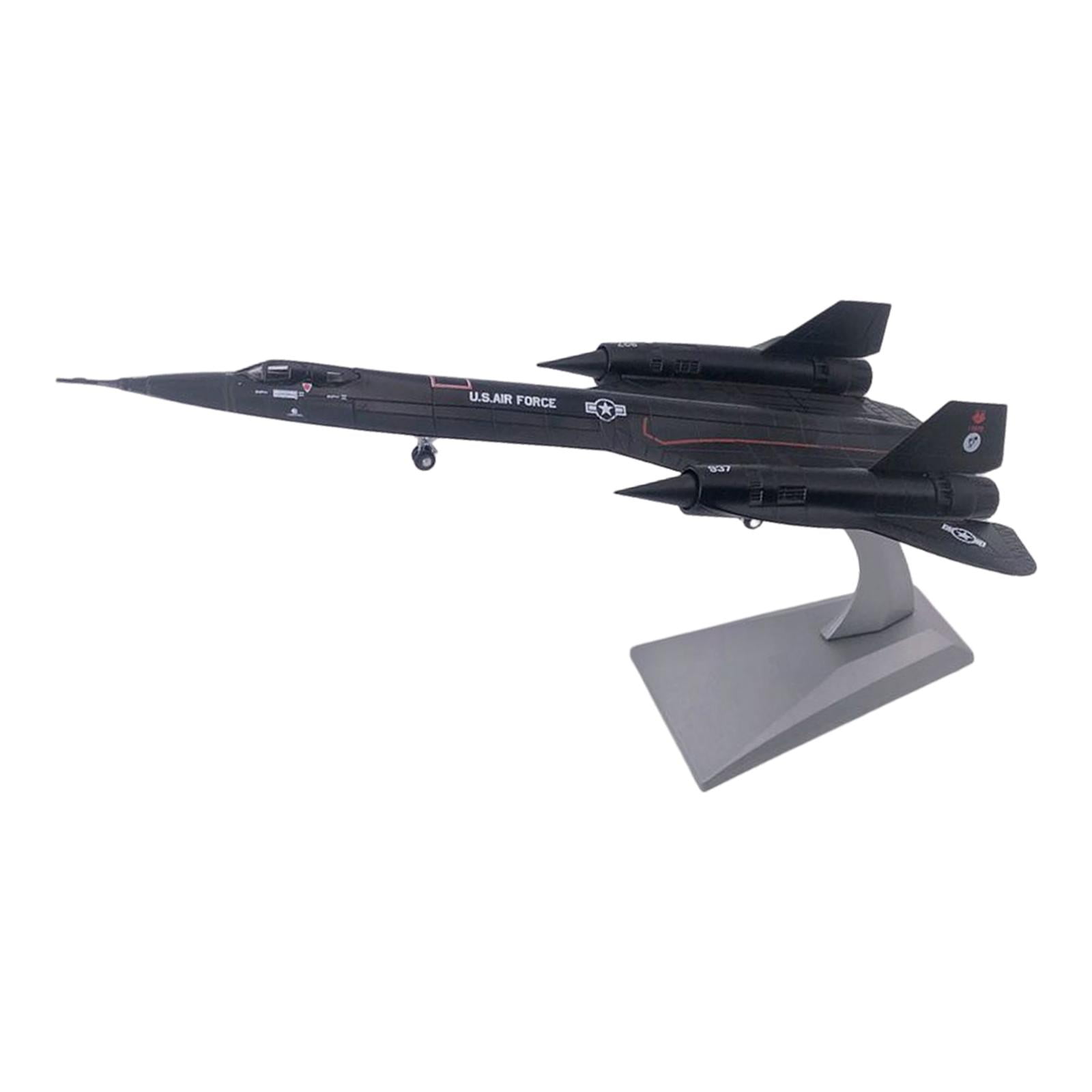 Alloy Diecast 1:144 Blackbird 71A Fighter with Display Stand,Metal Plane Model for Shelf Office Desktop Room Ornaments