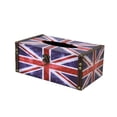 thumbnail image 1 of Blue/Red British Tissue Wood Tissue Box, 1 of 1