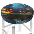 thumbnail image 3 of Fuzoiu Spooky Halloween Print Bar Stool Cushions, Super Breathable Round Bar Stool Covers,Seat Cushion Round- One Cushion Only-13 inch, 3 of 7