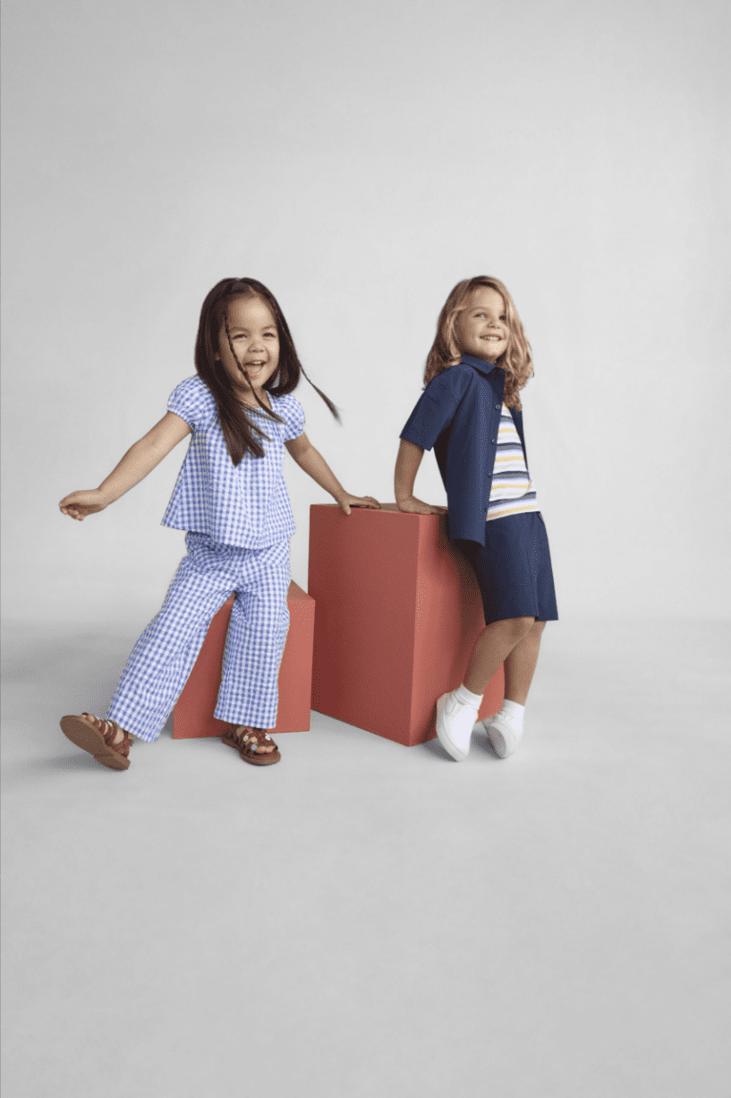 Wonder Nation Toddler Girls' Cotton Seersucker Top and Wide Leg Pants Set, 2-Piece, Sizes 12M-5T