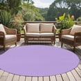 thumbnail image 5 of Purple Large Area Rugs for Bedroom Living Room, Soft Non Slip Carpet Bedside Rug, Modern Pure Lavender Purple Round Floor Cover Kitchen Accent Rug 5' for Dining Room/Office, 5 of 9