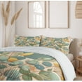 thumbnail image 4 of Ambesonne Eucalyptus Leaves Duvet Cover Set, Pastel Art Deco, Calking, Peach Green and Pale Orange, 4 of 5