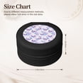 thumbnail image 2 of Yiaed white Skull crystal flower Print Travel Jewelry Case Bridesmaid Gift Boxes Jewelry Travel Organizer Small Round Jewelry Box Mini Storage-Black, 2 of 7