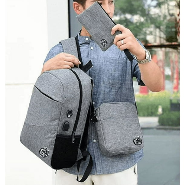 Mochila Antirrobo De Viaje Camping Escolar Urbana Portatil Unisex Multibolsillos Laptop Usb Impermeable De Gran Capacidad Pallpall Bodega Aurrera en linea