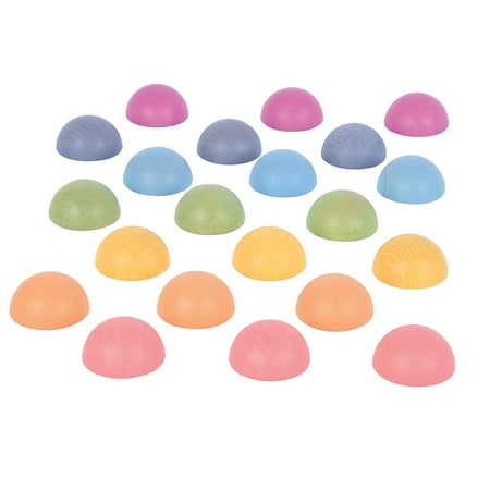 UPC: 5060138829367 | TickiT Rainbow Wooden Semispheres Set of 21